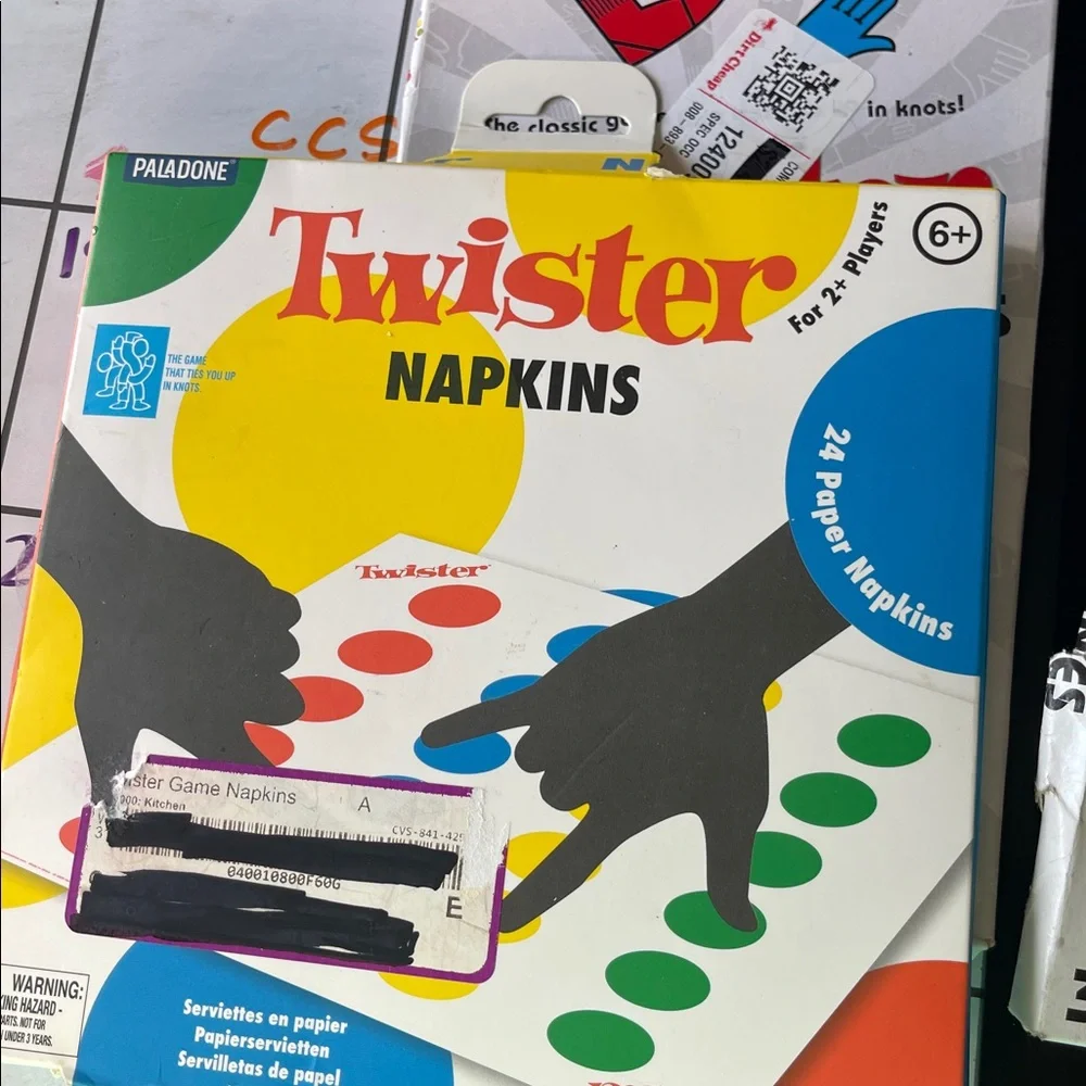 Hasbro Twister Maze Valentines with Bonus Stickers Party and Napkins
